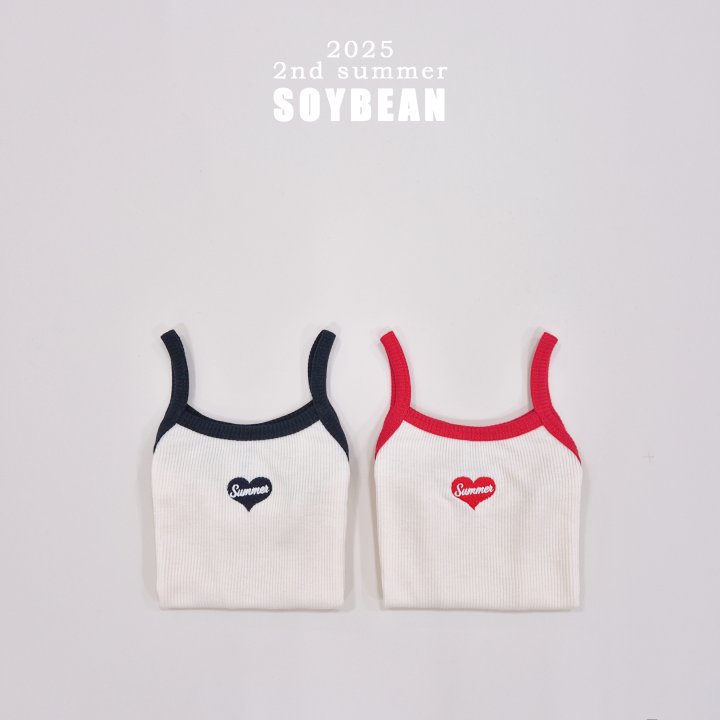 Soybean - Korean Children Fashion - #kidsstore - Sunny Heart Strap Sleeveless - 6