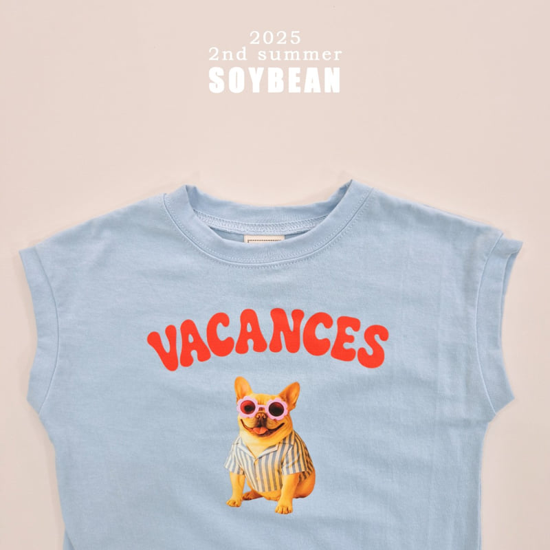 Soybean - Korean Children Fashion - #kidsstore - Naughty Doggy Sleeveless Tee - 10