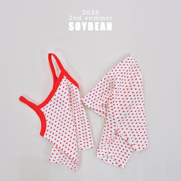 Soybean - Korean Children Fashion - #kidzfashiontrend - Heart String Sleeveless Set - 10