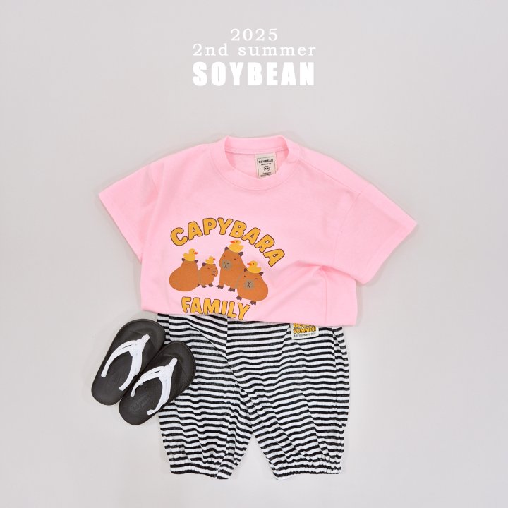 Soybean - Korean Children Fashion - #kidsstore - Capybara Family Short-Sleeve Tee - 4