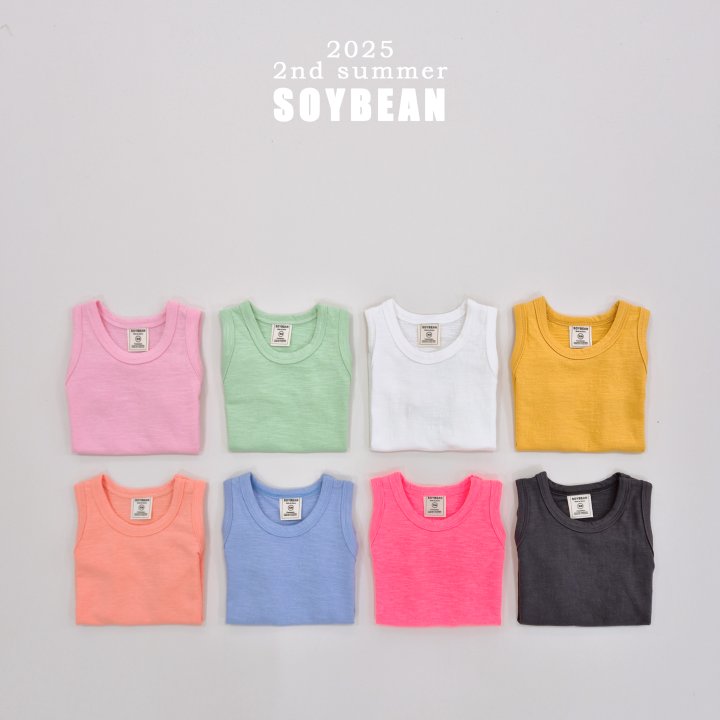 Soybean - Korean Children Fashion - #minifashionista - Color Slub Sleeveless