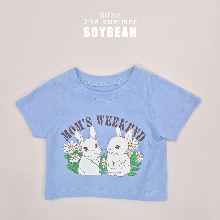Soybean - Korean Children Fashion - #prettylittlegirls - Bunny Bunny Semi-Crop Tee - 9