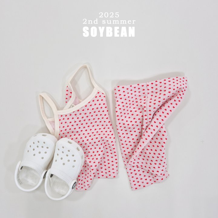 Soybean - Korean Children Fashion - #stylishchildhood - Heart String Sleeveless Set - 2