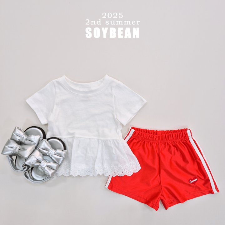 Soybean - Korean Children Fashion - #stylishchildhood - Frill Lace Short-Sleeve Tee - 7