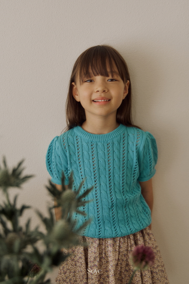 Soye - Korean Children Fashion - #Kfashion4kids - Bunny Cable Short Sleeve Knit - 8