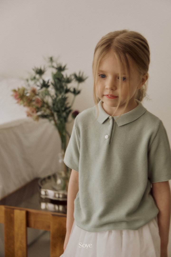 Soye - Korean Children Fashion - #childofig - 2025 Basic Short Sleeve Collar Knit - 7