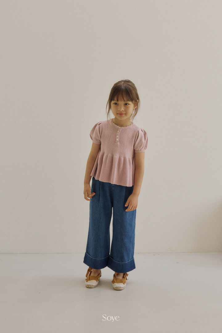 Soye - Korean Children Fashion - #childofig - Lulu Shirring Short Sleeve Knit - 4