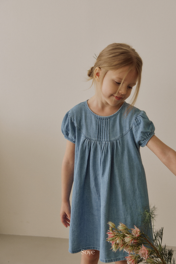 Soye - Korean Children Fashion - #childrensboutique - Berry Denim One-piece - 2