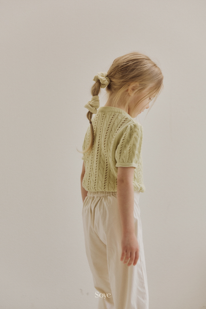 Soye - Korean Children Fashion - #discoveringself - Bunny Cable Short Sleeve Knit - 4