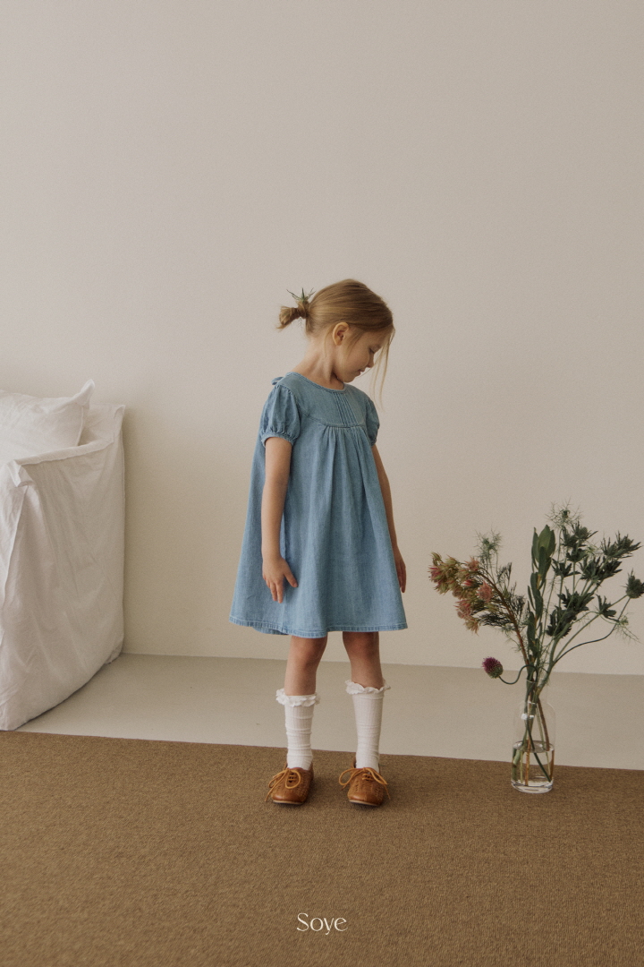 Soye - Korean Children Fashion - #fashionkids - Berry Denim One-piece - 5