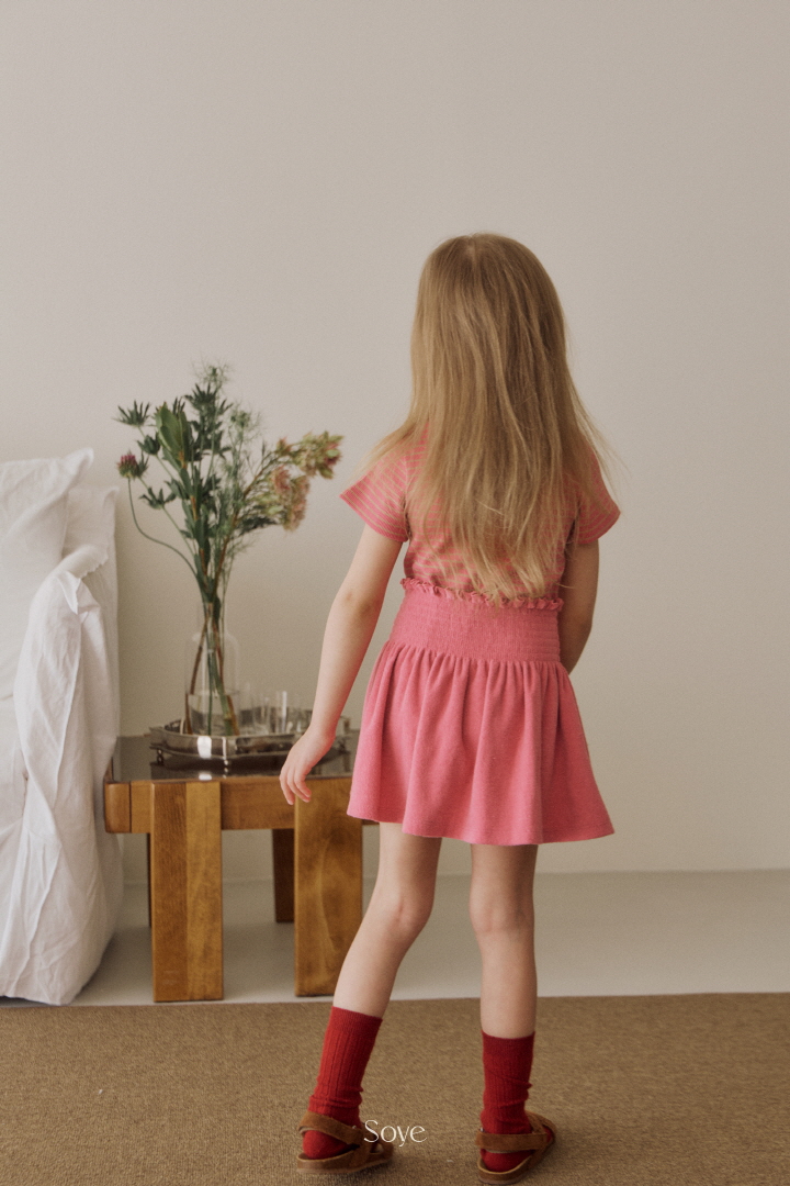 Soye - Korean Children Fashion - #kidsshorts - Terry Shirred Skirt