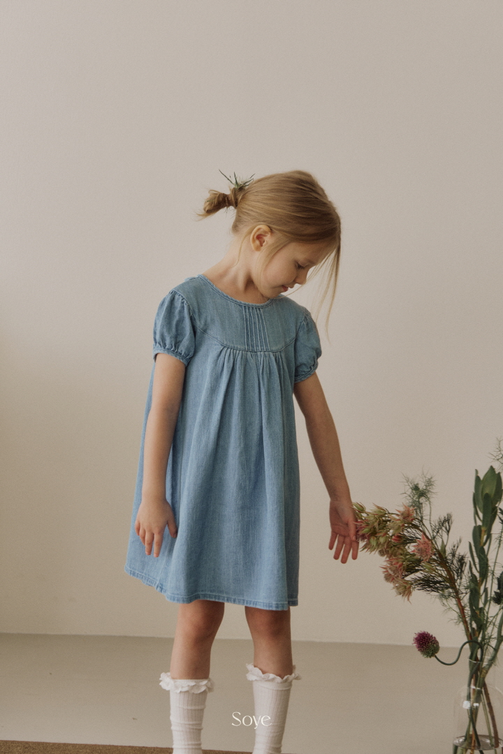 Soye - Korean Children Fashion - #kidsshorts - Berry Denim One-piece - 6