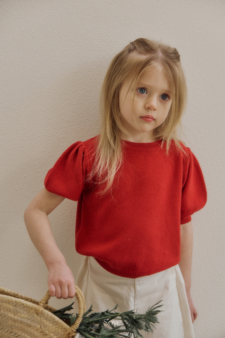 Soye - Korean Children Fashion - #kidsshorts - 2025 Basic Shirring Short Sleeve Knit - 10