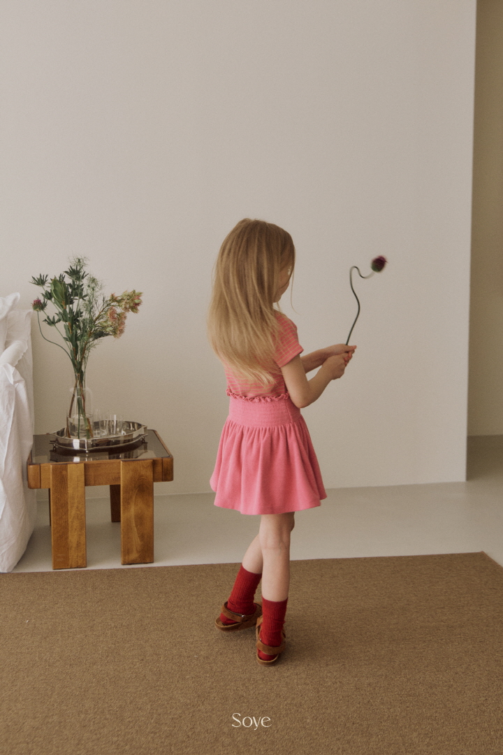 Soye - Korean Children Fashion - #kidzfashiontrend - Terry Shirred Skirt - 3
