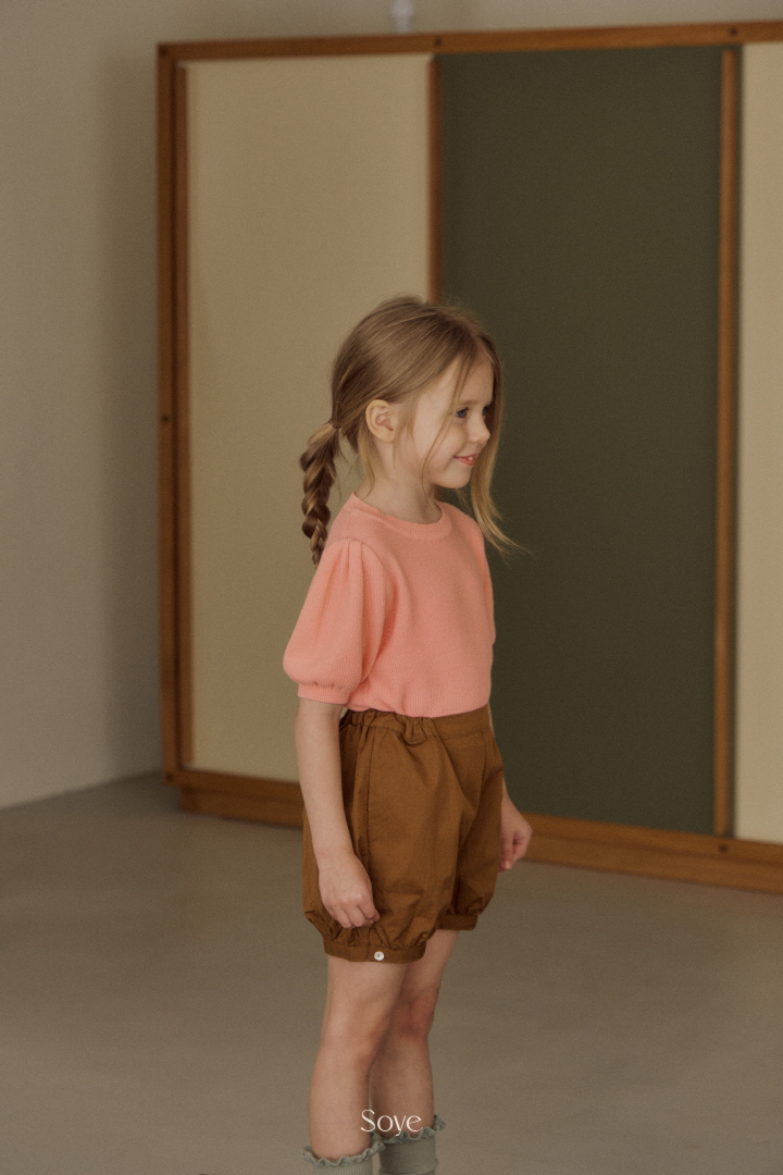 Soye - Korean Children Fashion - #prettylittlegirls - 2025 Basic Shirring Short Sleeve Knit - 3