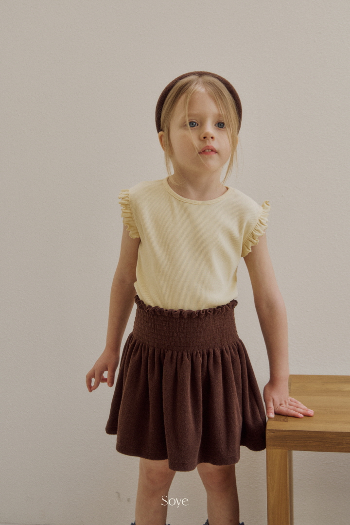 Soye - Korean Children Fashion - #stylishchildhood - Terry Shirred Skirt - 11