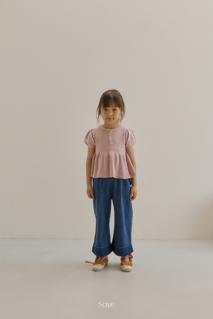 Soye - Korean Children Fashion - #stylishchildhood - Lulu Shirring Short Sleeve Knit - 2