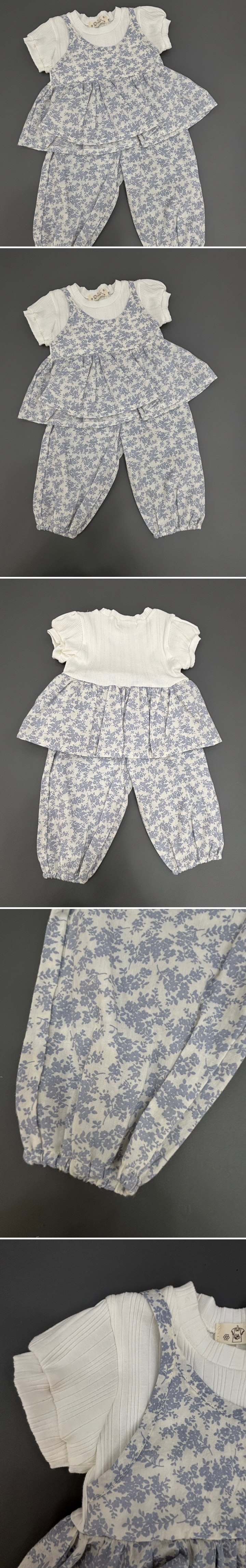 Sylvan - Korean Children Fashion - #Kfashion4kids - Blue Set
