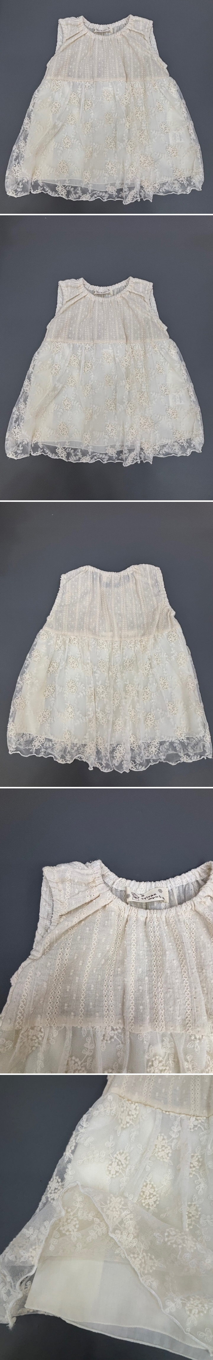Sylvan - Korean Children Fashion - #discoveringself - Sleeveless Lace One-piece