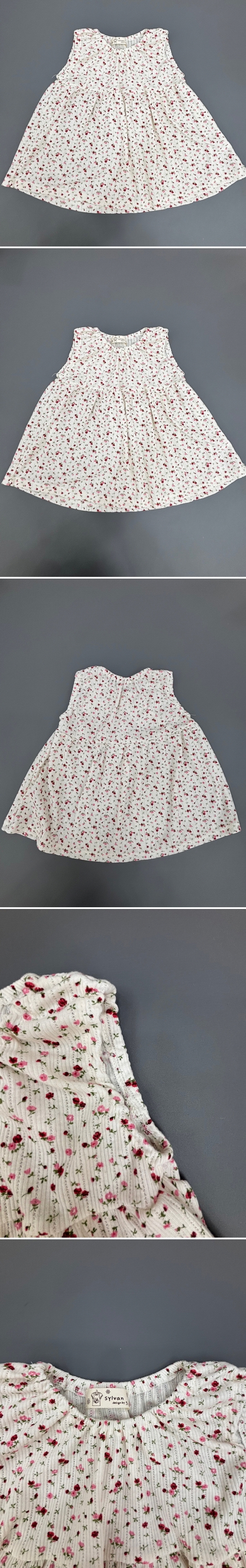 Sylvan - Korean Children Fashion - #fashionkids - Floral Sleeveless One-piece