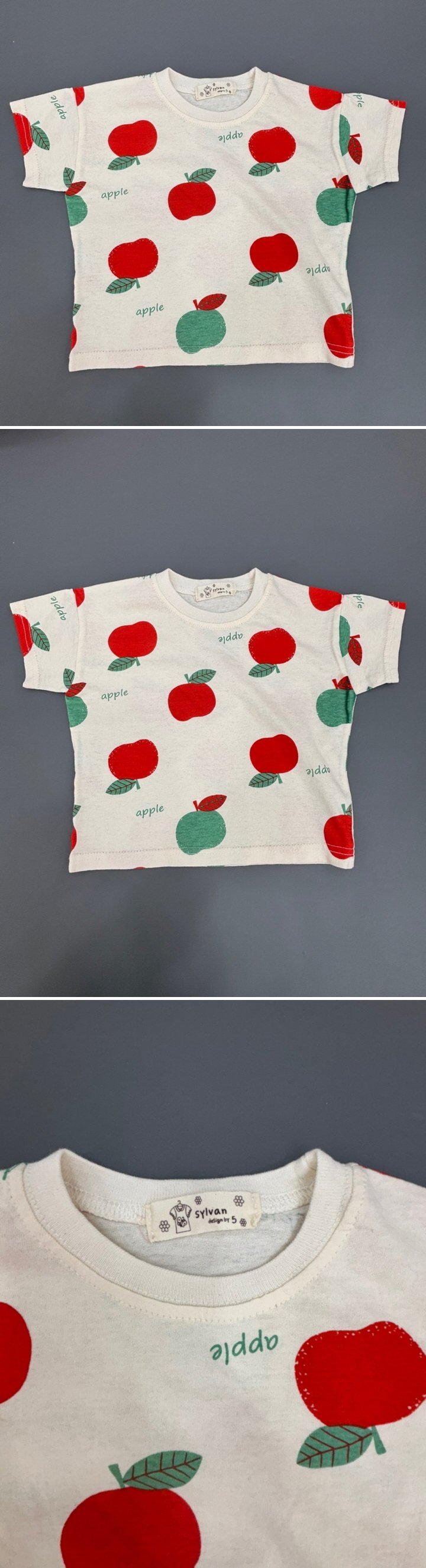Sylvan - Korean Children Fashion - #prettylittlegirls - Apple Tee