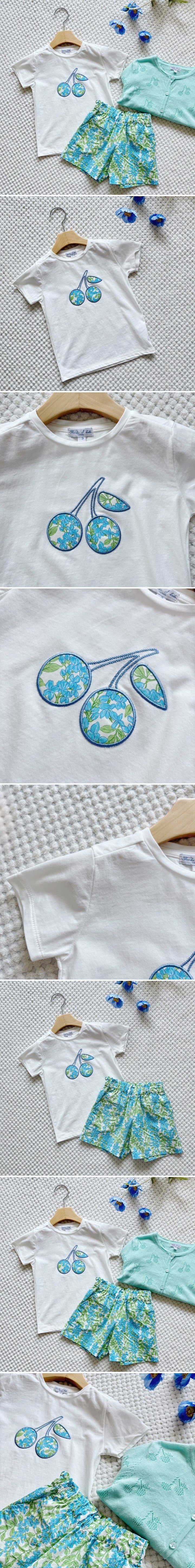T.j - Korean Children Fashion - #childrensboutique - Delphi Patch Cherry Tee