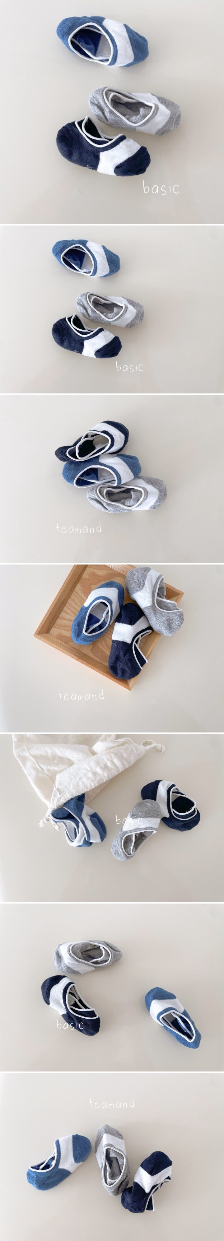 Teamand - Korean Baby Fashion - #babyboutique - Two-Tone Basic Sock Set