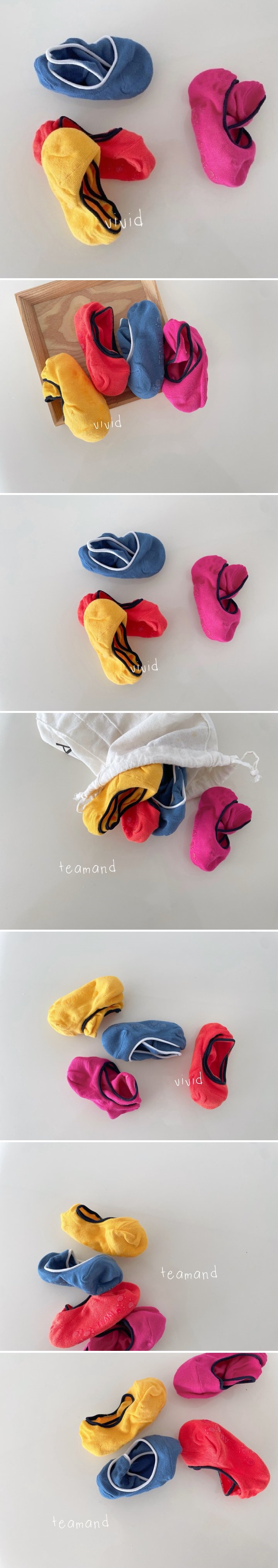 Teamand - Korean Baby Fashion - #babyclothing - Vivid Cotton Sock Set