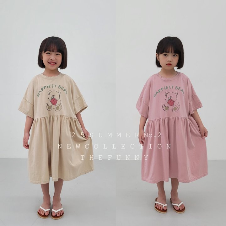 The Funny - Korean Children Fashion - #kidsstore - Strawberry Bear One-piece
