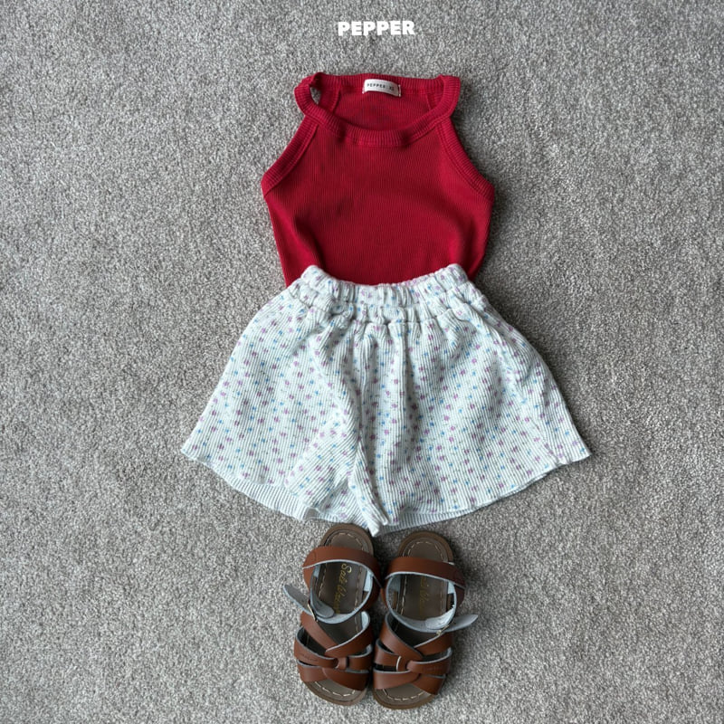 The Pepper - Korean Children Fashion - #Kfashion4kids - Flower Waffle Shorts - 8