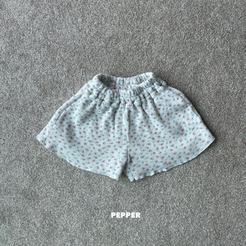 The Pepper - Korean Children Fashion - #discoveringself - Flower Waffle Shorts - 4