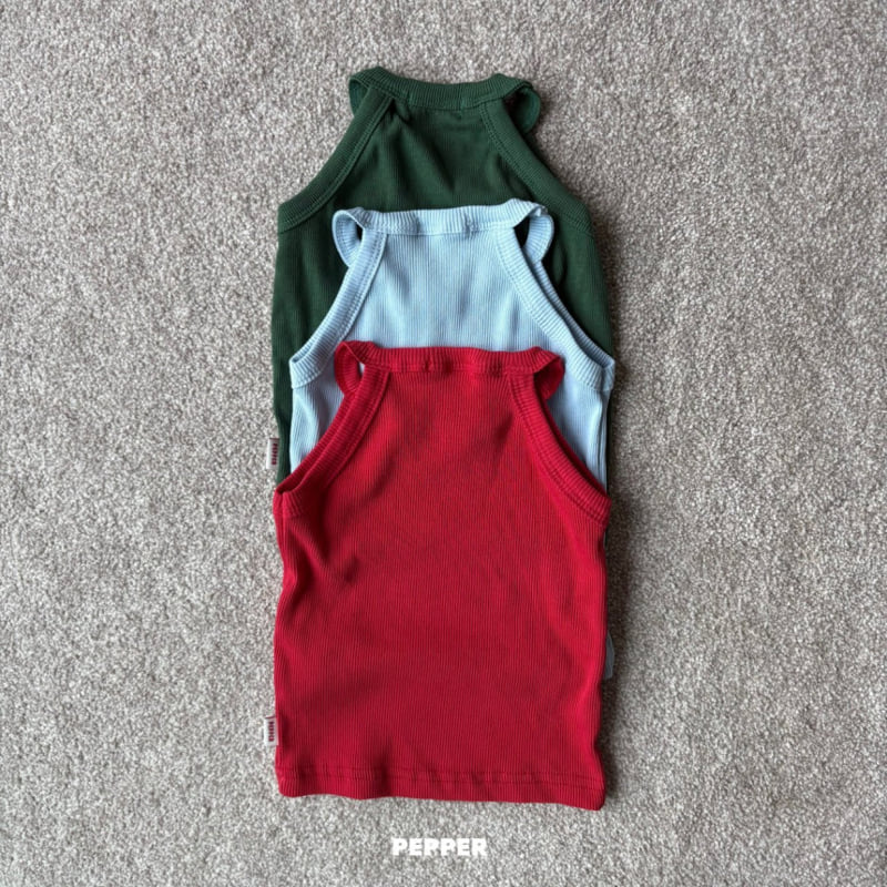 The Pepper - Korean Children Fashion - #toddlerclothing - Halter Ribbed Sleeveless
