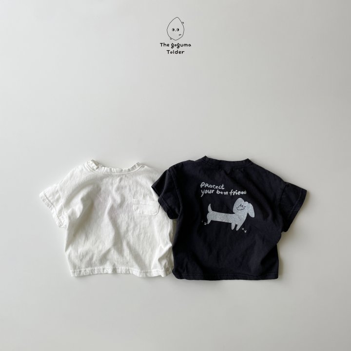 Thegoguma - Korean Baby Fashion - #babyboutiqueclothing - Dog Pocket Tee