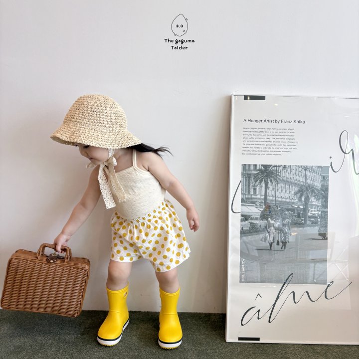 Thegoguma - Korean Baby Fashion - #babyboutiqueclothing - Ive Strap Sleeveless - 6