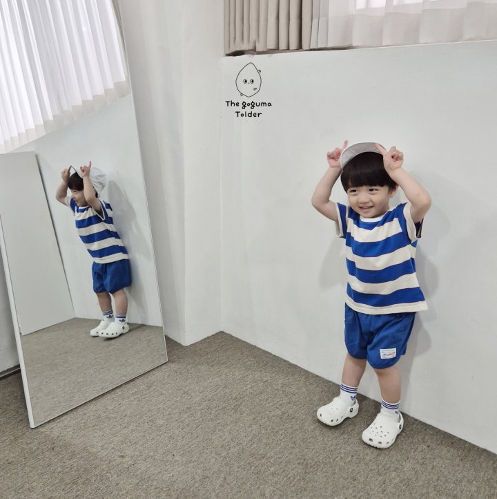 Thegoguma - Korean Baby Fashion - #babyfever - Lucky Stripe Tee - 12