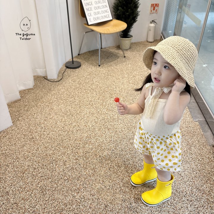 Thegoguma - Korean Baby Fashion - #babylifestyle - Ive Strap Sleeveless - 11