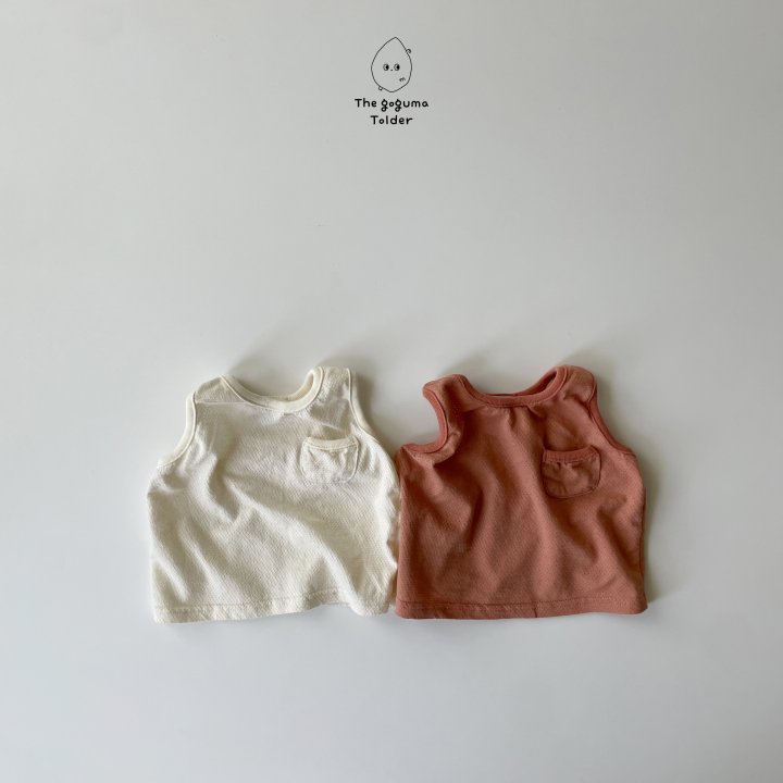 Thegoguma - Korean Baby Fashion - #babyoninstagram - Mesh Pocket Sleeveless