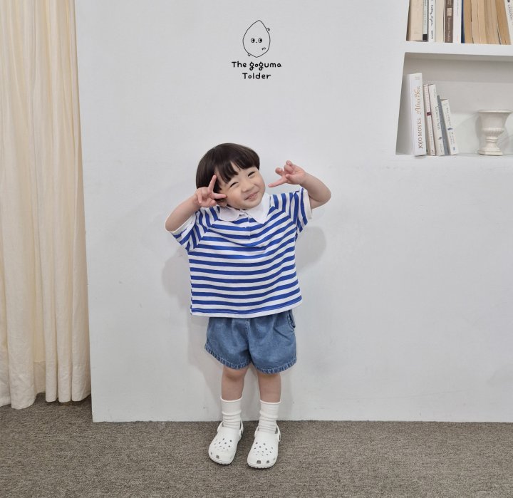 Thegoguma - Korean Baby Fashion - #babyoninstagram - Play Striped Collar Tee - 11