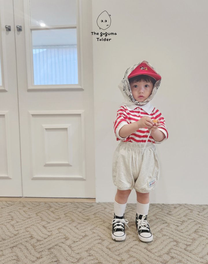 Thegoguma - Korean Baby Fashion - #babyoutfit - Label Trim Pants - 6