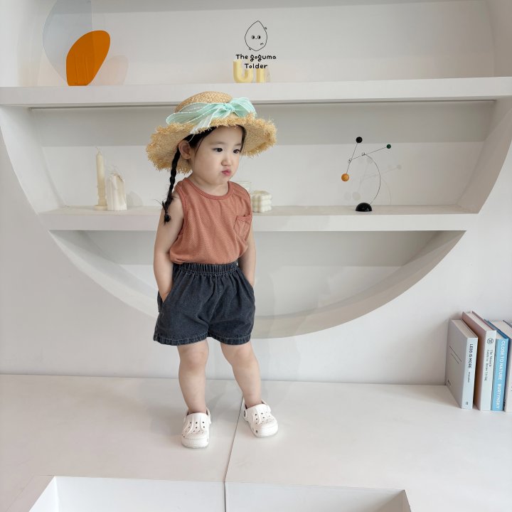 Thegoguma - Korean Baby Fashion - #babyoutfit - Mesh Pocket Sleeveless - 4