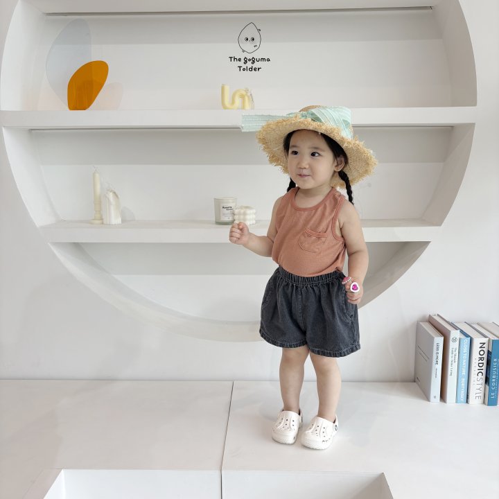 Thegoguma - Korean Baby Fashion - #onlinebabyboutique - Mesh Pocket Sleeveless - 6