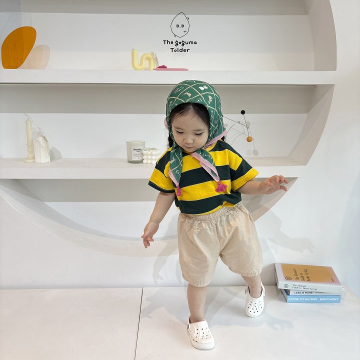 Thegoguma - Korean Baby Fashion - #onlinebabyshop - Lucky Stripe Tee - 6