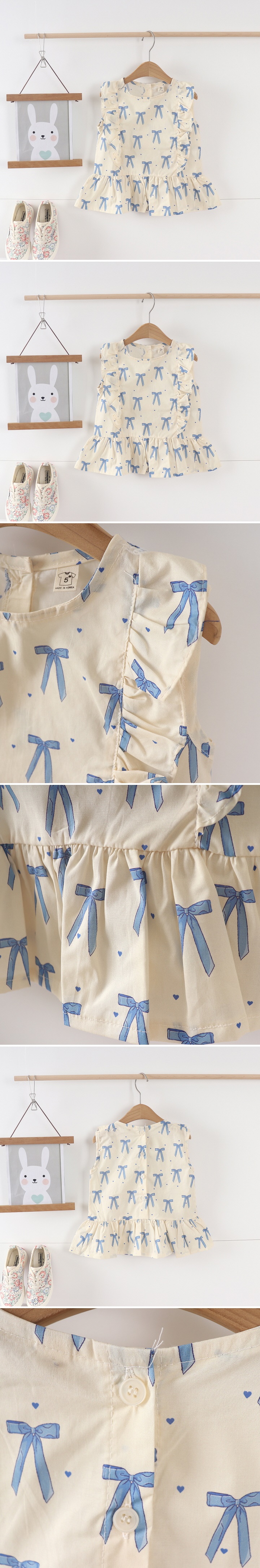 Tony - Korean Children Fashion - #discoveringself - Ribbon Frill Blouse