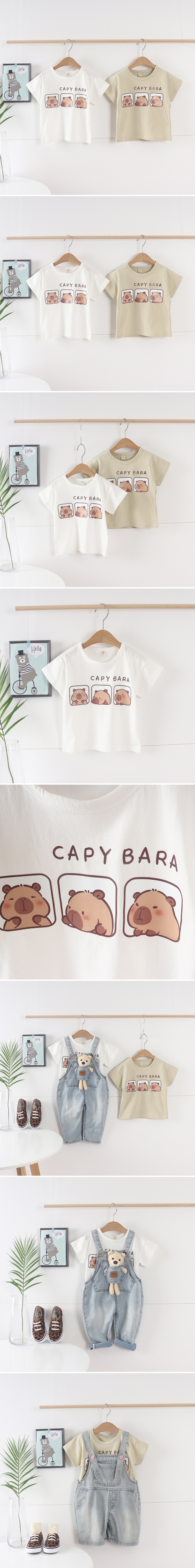 Tony - Korean Children Fashion - #fashionkids - Capybara Short Sleeve Tee