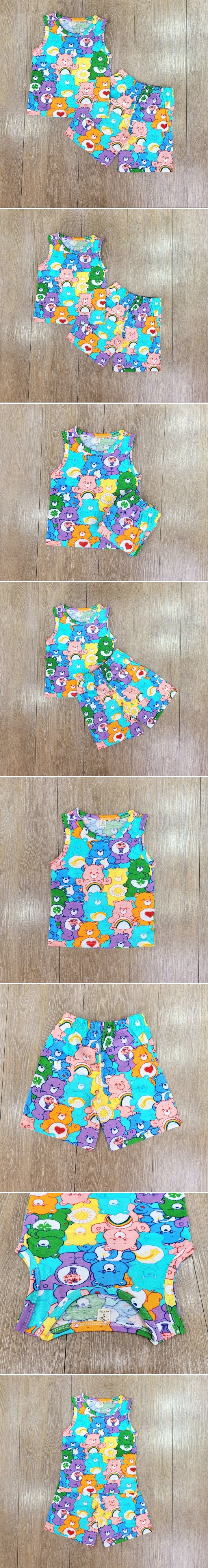 Tony - Korean Children Fashion - #prettylittlegirls - Heart Bear Sleeveless Set