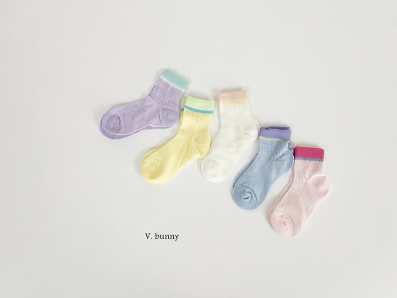 V Bunny - Korean Children Fashion - #Kfashion4kids - Moodan Socks Set - 3