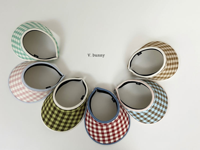 V Bunny - Korean Children Fashion - #childofig - Check Sun Cap - 12