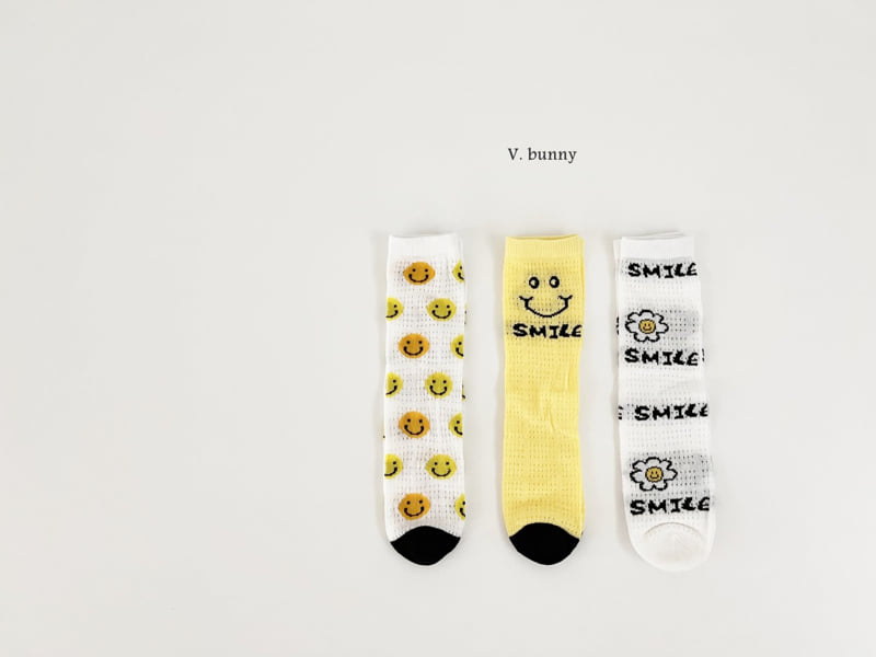 V Bunny - Korean Children Fashion - #discoveringself - Smile Socks Set