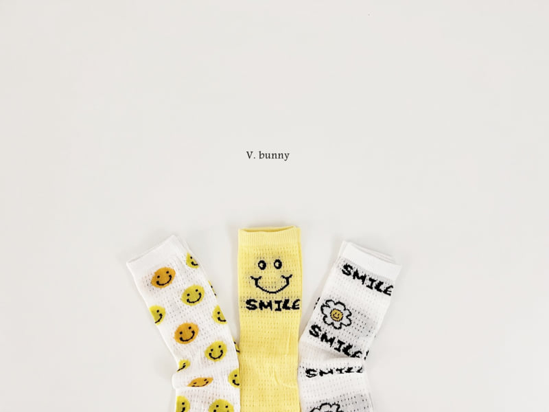 V Bunny - Korean Children Fashion - #fashionkids - Smile Socks Set - 2