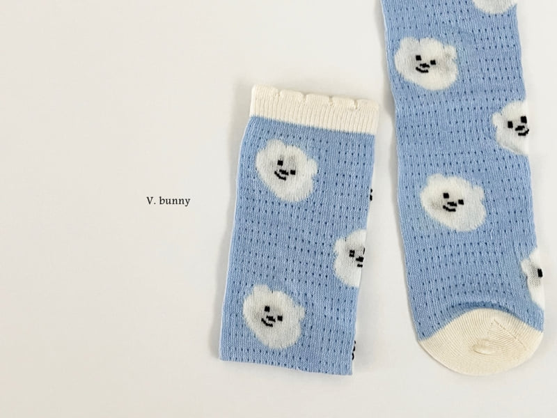V Bunny - Korean Children Fashion - #fashionkids - Cloud Bear Socks Set - 4